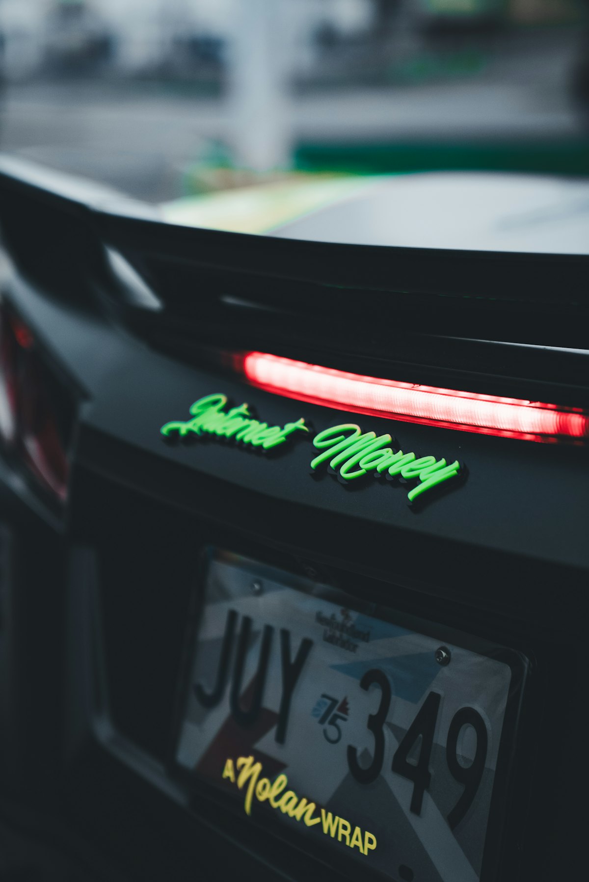 Close-up of a car registration plate